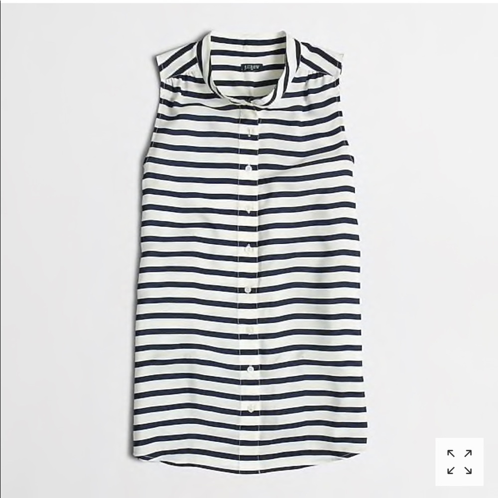 J. Crew - Navy Striped Top